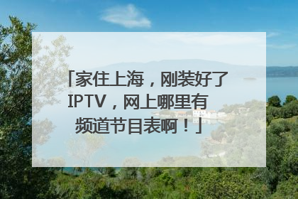 家住上海，刚装好了IPTV，网上哪里有频道节目表啊！