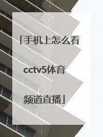 「手机上怎么看cctv5体育频道直播」手机怎么看辽宁体育频道