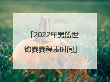 「2022年男篮世锦赛赛程表时间」男篮世锦赛2022中国队赛程表