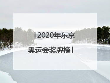 「2020年东京奥运会奖牌榜」2020年东京奥运会奖牌榜明细实时